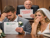 Bị tuyên hủy hôn do lời thề cưới viết bằng AI