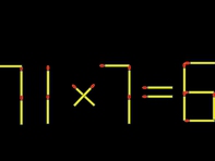 Thử tài IQ: Di chuyển một que diêm để 71x7=6 thành phép tính đúng