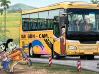 Hành khách hú hồn với chuyến xe Sài Gòn - Cam...