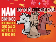 Top 10 lời chúc năm Bính Ngọ - vui, độc, lạ, ấn tượng