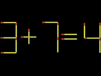 Thử tài IQ: Di chuyển một que diêm để 3+7=4 thành phép tính đúng