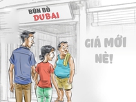 Quán bún bò Dubai công bố bảng giá mới