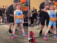 Cô bé 9 tuổi nâng tạ 82kg, gấp 3 lần trọng lượng cơ thể