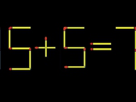 Thử tài IQ: Di chuyển một que diêm để 15+5=7 thành phép tính đúng