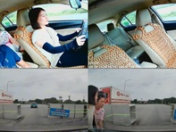 Gặp đường hẹp, thầy giáo bảo bê ô tô qua hai nữ học viên cũng tin