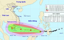 Bão Tembin đang trên đường tiến vào Biển Đông