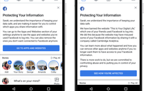 Facebook thông báo đến những tài khoản bị lộ thông tin cho Analytica