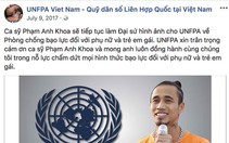 Quỹ dân số Liên hợp quốc gỡ ảnh Phạm Anh Khoa khỏi fanpage