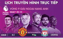 Lịch trực tiếp, kèo nhà cái, dự đoán bóng đá 20-10: Tâm điểm MU - Liverpool
