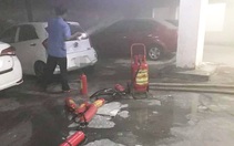 Ôtô cháy trong hầm chung cư, dân tháo chạy tán loạn trong đêm