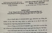ĐH Ngân hàng TP.HCM dừng thi, cấp chứng chỉ tiếng Anh tương đương B1, B2