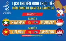 Lịch thi đấu bán kết bóng đá nam SEA Games 30: U22 Việt Nam - Campuchia