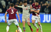 Hòa West Ham, Liverpool chỉ còn hơn Manchester City 3 điểm