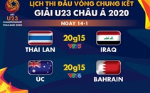 Lịch trực tiếp VCK U23 châu Á 2020: Thái Lan gặp Iraq