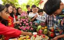Học sinh bất ngờ khi học làm mâm cỗ Tết