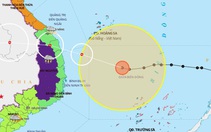 18h ngày 27-10, bão số 9 cách Phú Yên 330 km, giật cấp 17