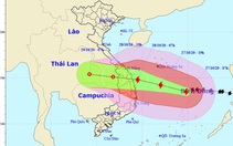 Bão số 9 lúc 9h sáng 27-10: Gió giật cấp 17, đảo Song Tử Tây gió giật cấp 9