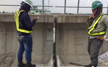 Đã khắc phục sự cố gối cao su trên dầm cầu cạn metro số 1 bị rớt