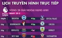 Lịch trực tiếp bóng đá châu Âu 29-2: Tâm điểm Chelsea và Liverpool