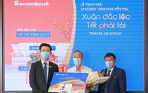 Sacombank trao thưởng sổ tiết kiệm trị giá 2,5 tỉ đồng cho khách hàng