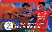 Lịch thi đấu vòng loại Cúp quốc gia ngày 25-5
