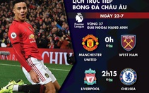 Lịch trực tiếp vòng 37 Premier League: Man United sẽ vào tốp 4?