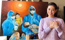 Hoa hậu Khánh Vân vi phạm bản quyền, sai thông tin khi vẽ tranh tri ân bác sĩ