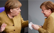 Khoảnh khắc đáng yêu khi bà Merkel 'hốt hoảng' vì quên khẩu trang
