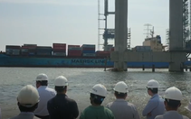 Yêu cầu điều tra vụ tàu container đâm gãy cần cẩu thi công cầu Phước Khánh