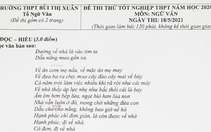 'Đi về nhà' của Đen Vâu vào đề thi thử lớp 12 Trường THPT Bùi Thị Xuân