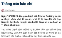 Bắt tạm giam cựu phó tổng cục trưởng Tổng cục Tình báo về tội nhận hối lộ