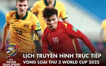 Lịch trực tiếp vòng loại World Cup 2022: Tuyển Việt Nam đối đầu chủ nhà Úc