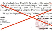 Công an TP.HCM bác bỏ thông tin 'xác minh dự án Izumi City và Aqua City'