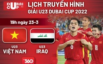 Lịch trực tiếp U23 Việt Nam - U23 Iraq tại Dubai Cup 2022