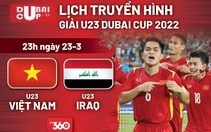 Lịch trực tiếp U23 Việt Nam - U23 Iraq tại Dubai Cup 2022