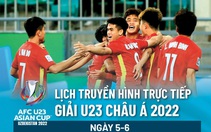 Lịch trực tiếp Giải U23 châu Á 2022: U23 Việt Nam - Hàn Quốc, Thái Lan - Malaysia