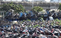 Nhiều bãi tạm giữ để xe 'phơi nắng, phơi mưa' ngoài trời