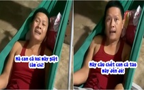 Bố nổi đóa vì con gái rượu cầm cần câu ra giật cá koi