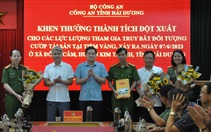 Khen thưởng lực lượng truy bắt nghi phạm nổ súng cướp tiệm vàng
