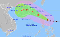Bão Toraji mạnh lên cấp 12, giật cấp 15, tối nay vào Biển Đông