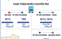Đường sắt chạy thêm nhiều tàu dịp Tết Nguyên đán Ất Tỵ 2025