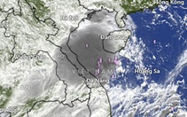 Ảnh vệ tinh Đồng bằng Bắc Bộ đến Huế mây vẫn đen kịt, Hà Nội đang tiếp tục mưa to