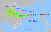 Áp thấp nhiệt đới hướng vào vùng biển Quảng Trị - Đà Nẵng, miền Trung đang mưa to