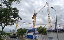Kiểm tra vụ gãy tháp cẩu công trình cao hàng chục mét ở Đà Nẵng