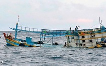 Tàu cá có 11 ngư dân bị tàu nước ngoài tông chìm ngoài khơi, thuyền trưởng mất tích