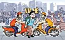 Người đi bộ cầu xin được đi bộ trên... vỉa hè
