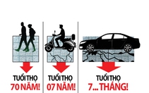 Tuổi thọ của đá lát vỉa hè là 70 năm hay 7 tháng?