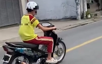 Xác minh clip học sinh chạy xe máy dùng khẩu trang che biển số, quay clip đăng lên TikTok