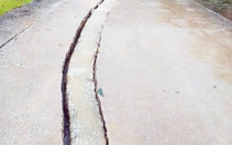 Xuất hiện vết nứt dài 40 mét trên đường Hồ Chí Minh nhánh Tây qua Quảng Trị
