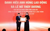 Phó chủ tịch Tập đoàn KN Holdings Lê Nữ Thùy Dương được phong tặng danh hiệu Anh hùng Lao động